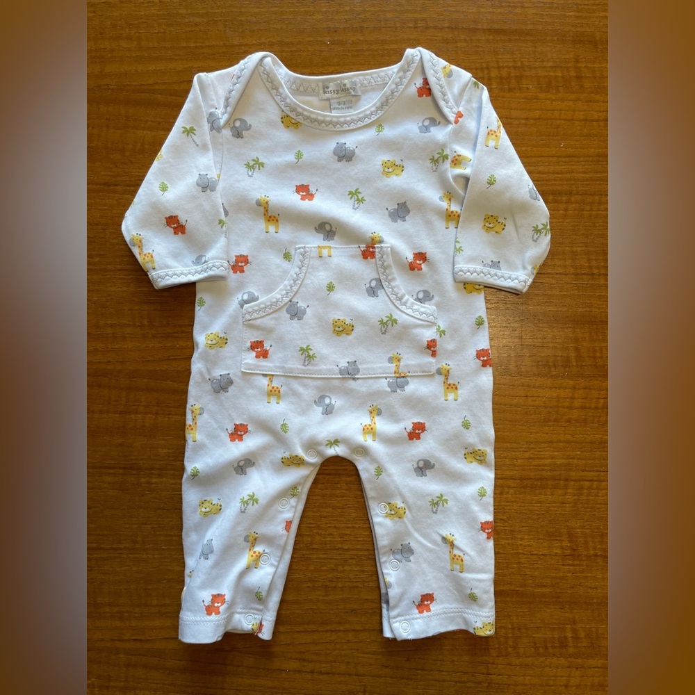 Kissy kissy jumper with adorable jungle animals.